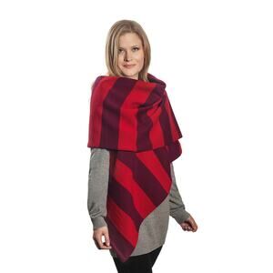 Striped Wooly Wrap by House of Castellon Made in Portland Oregon with Local Wool